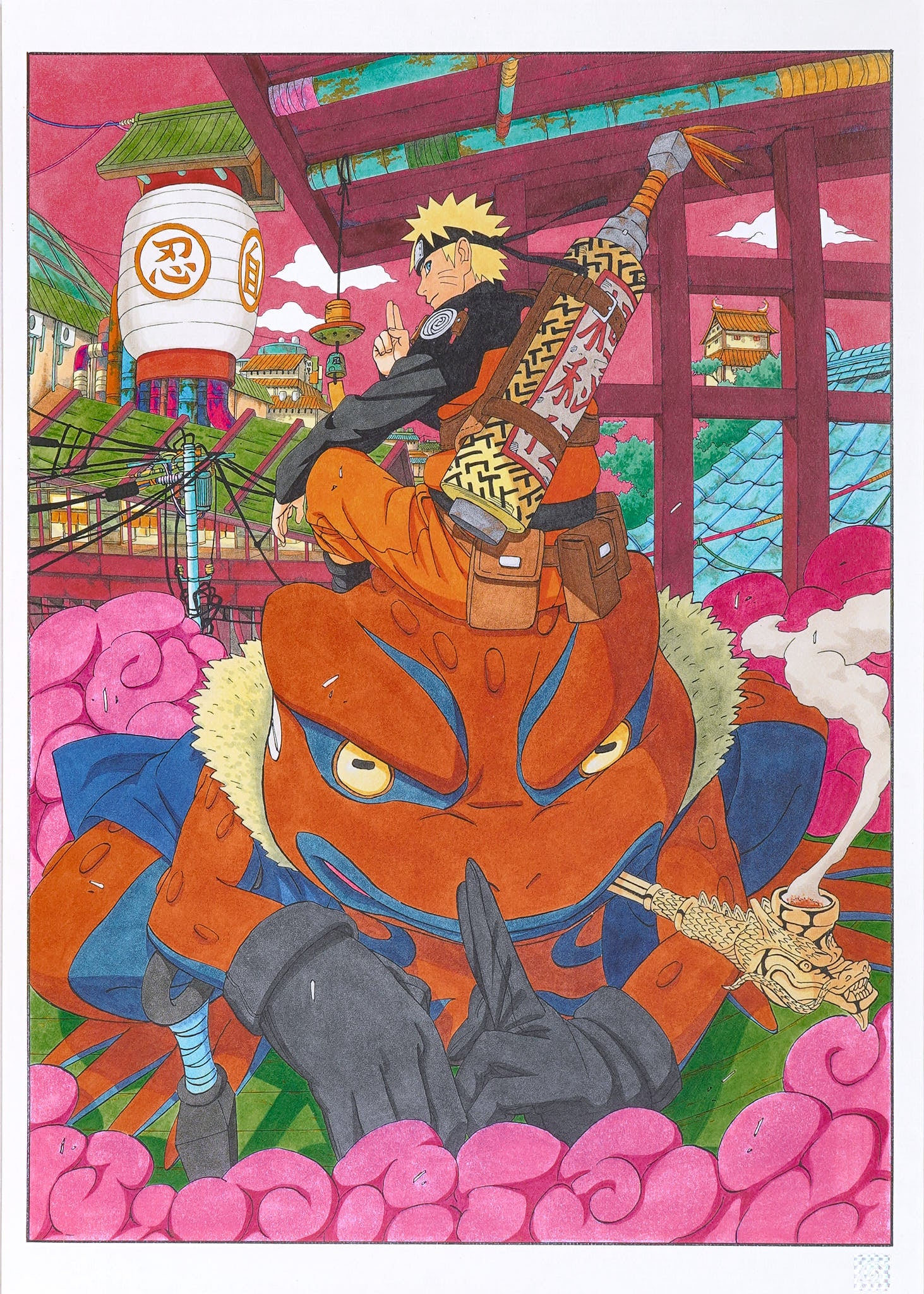 Naruto Limited Print — The New Sage Generation (Naruto & Gamakichi)