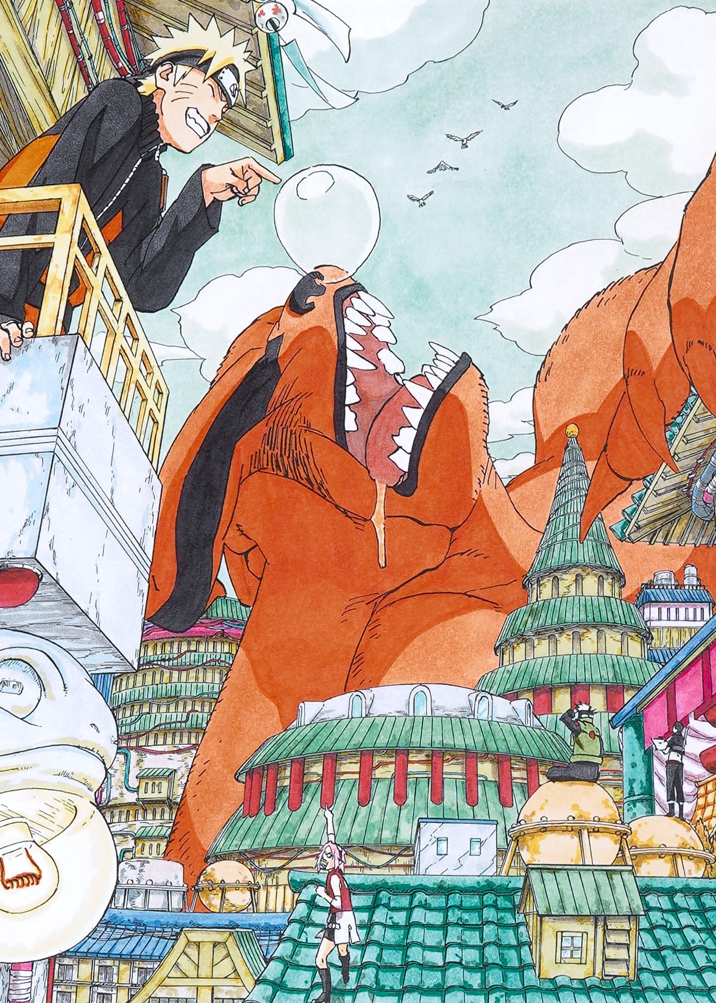 Naruto Limited Print — A Nap in Konoha (Naruto & Kurama)