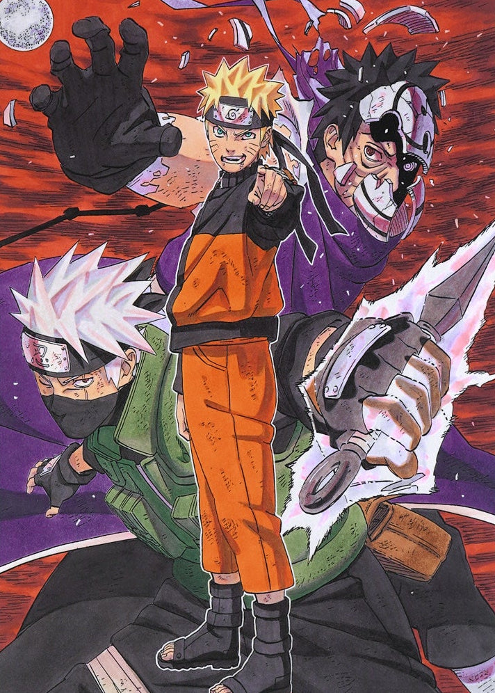 Naruto Artcut — (Naruto, Obito & Kakashi) 005