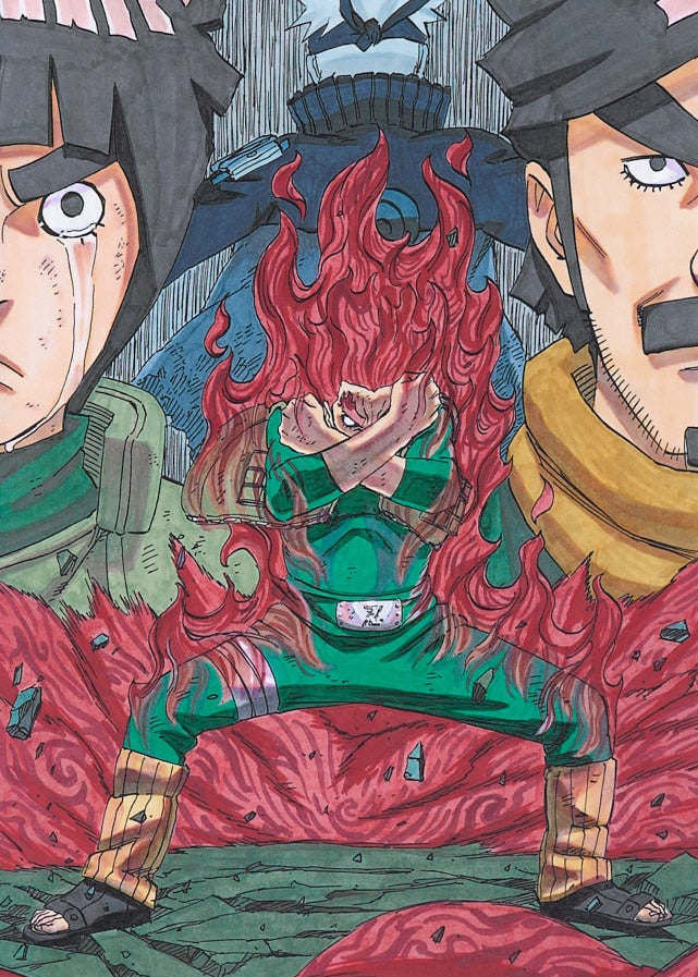 Naruto Artcut — (Might Guy, Rock Lee & Might Dai) 015